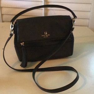 Kate Spade black EUC flap convertible purse